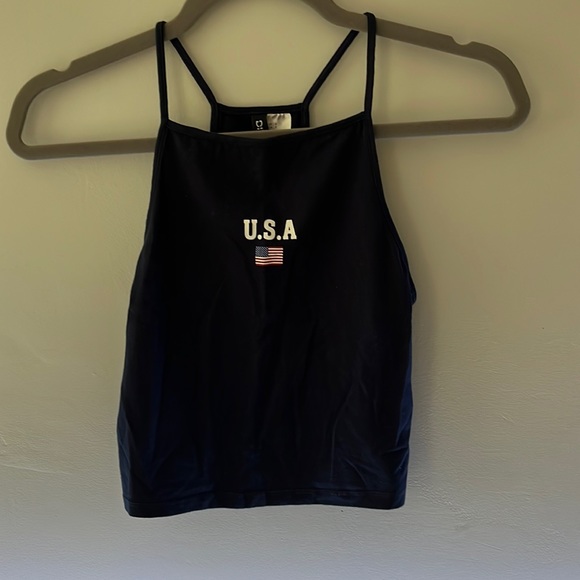 Divided USA Halter Crop Top - Picture 1 of 5